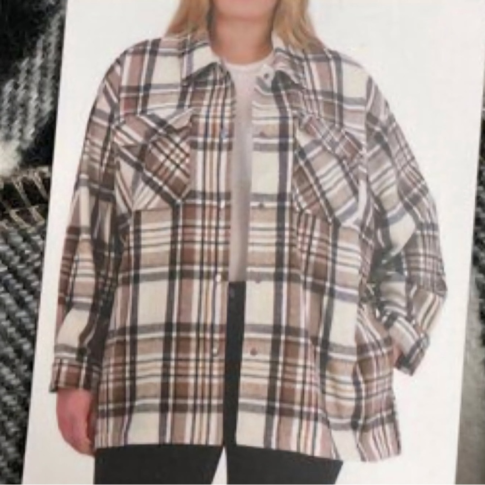 Plaid Utility Jacket for Women